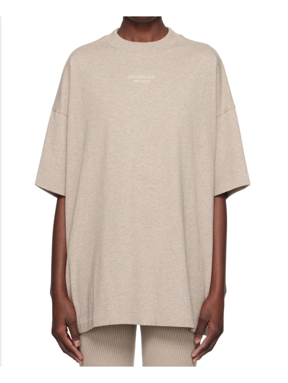 NWT Fear of God ESSENTIALS Beige Crewneck T-Shirt size XL